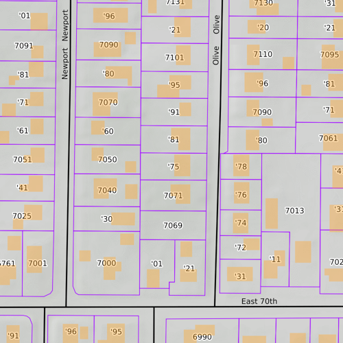 Parcel Data by Address and Structures Overlay on MapBuilder Topo